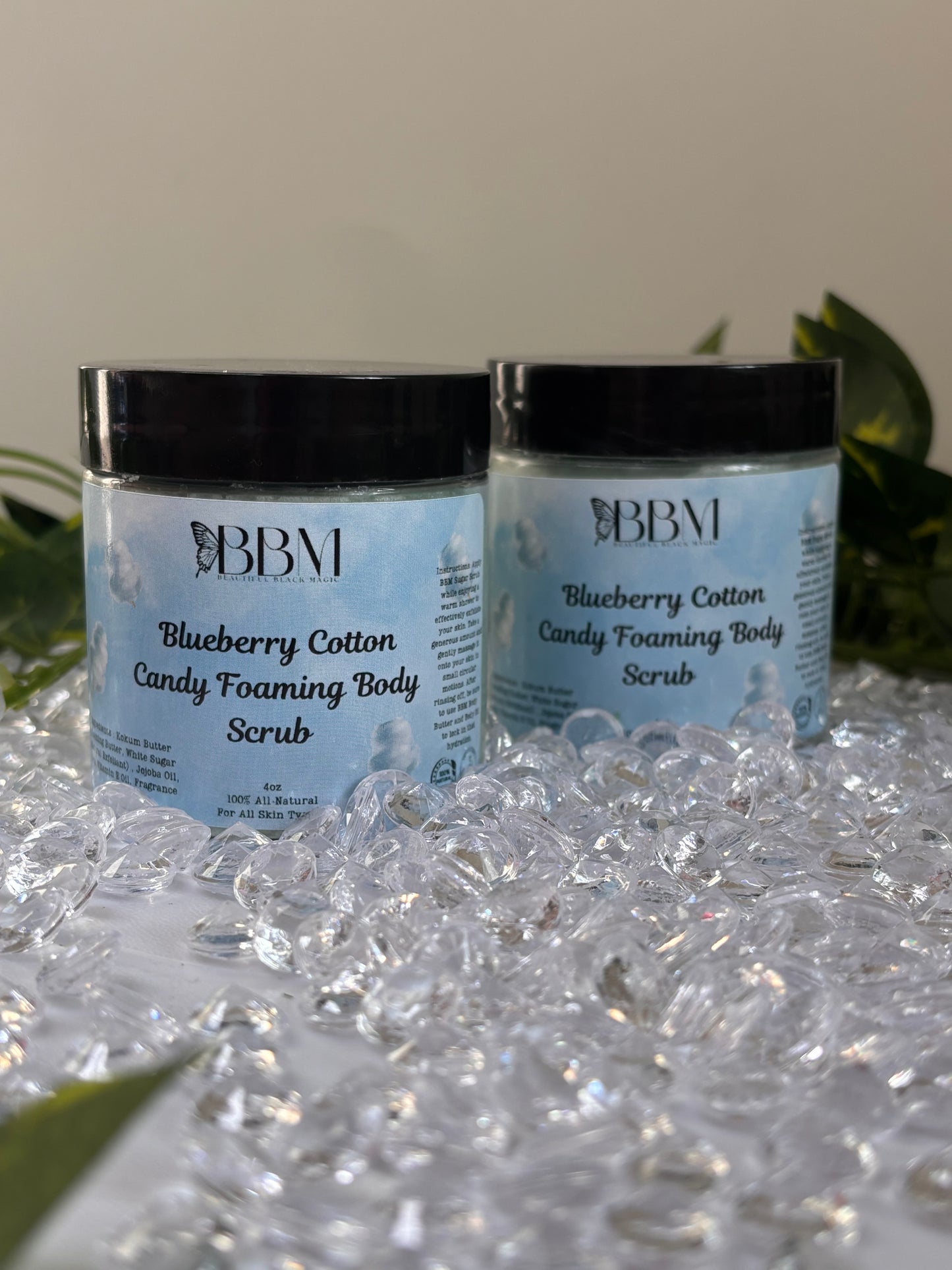 Blueberry Cotton Candy Foaming Sugar Scrub